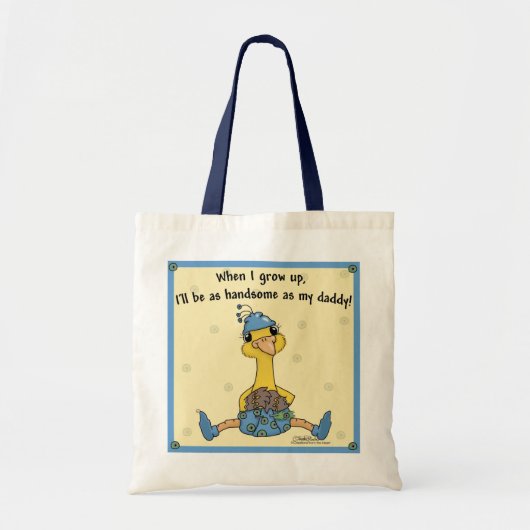 Baby Peacock Handsome as papa Tote Bag (Voorkant)