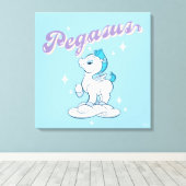 Baby Pegasus Canvas Print (Insitu (Houten vloer))