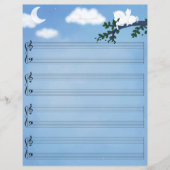 Baby Pegasus Piano Music Briefpapier Grand Staff (Voorkant)