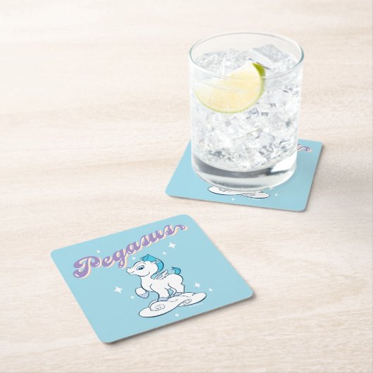 Baby Pegasus Square Paper Coaster Kartonnen Onderzetters (Insitu)