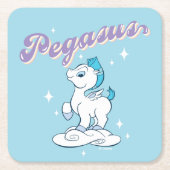 Baby Pegasus Square Paper Coaster Kartonnen Onderzetters (Voorkant)