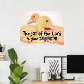 Baby Pekin Duck Ducking Bird Pet Poster (Thuiskantoor)
