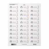 Baby Penguin Boho Floral Design - Retouradres Etiket (Full Sheet)