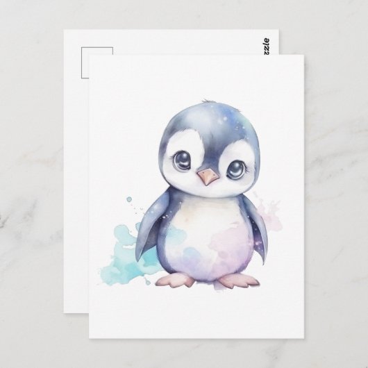 Baby Penguin Briefkaart (Voorkant / Achterkant)