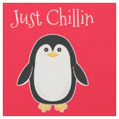 Baby Penguin Custom Color and Text Stof (Close Up)