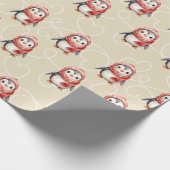Baby Penguin Cute Cadeaupapier (Hoek)
