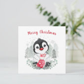 Baby Penguin Cute-kerstkaart Kaart (Staand voorkant)
