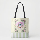 Baby Penguin Gepersonaliseerde Gele Canvas tas (Voorkant)