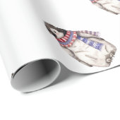 Baby Penguin in Scarf Cadeaupapier (Rol Hoek)