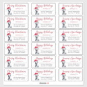 Baby Penguin | KerstkerstAdresetiketten met kerstm Sticker (Vel)