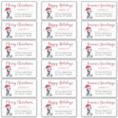 Baby Penguin | KerstkerstAdresetiketten met kerstm Sticker (Voorkant)