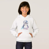 Baby Penguin Kind T-Shirt Hoodie (Voorkant volledig)
