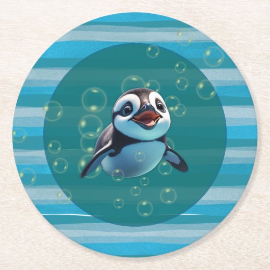 Baby Penguin Paper Onderzetters (Voorkant)