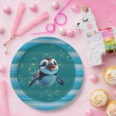 Baby Penguin Paper Plate Papieren Bordje (Feest)