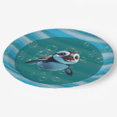 Baby Penguin Paper Plate Papieren Bordje (Gekanteld)
