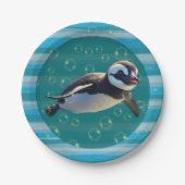 Baby Penguin Paper Plate Papieren Bordje (Voorkant)
