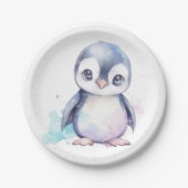 Baby Penguin Papier Borden Papieren Bordje (Voorkant)