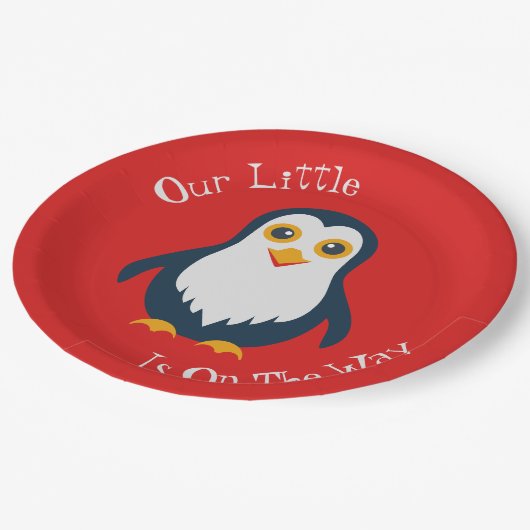 Baby Penguin Papieren Bordje (Gekanteld)