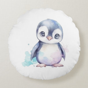 Baby Penguin Round Pillow Rond Kussen