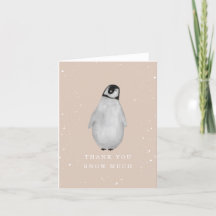 Baby Penguin Roze Meisje Winter Baby shower Dank