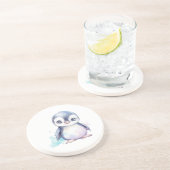 Baby Penguin Sandstone Onderzetter (Zijkant)