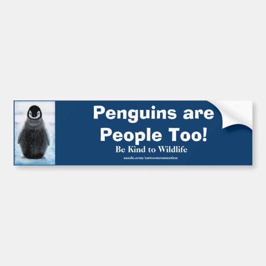 Baby Penguin Schattigee Wildlife Protection Auto S Bumpersticker (Voorkant)
