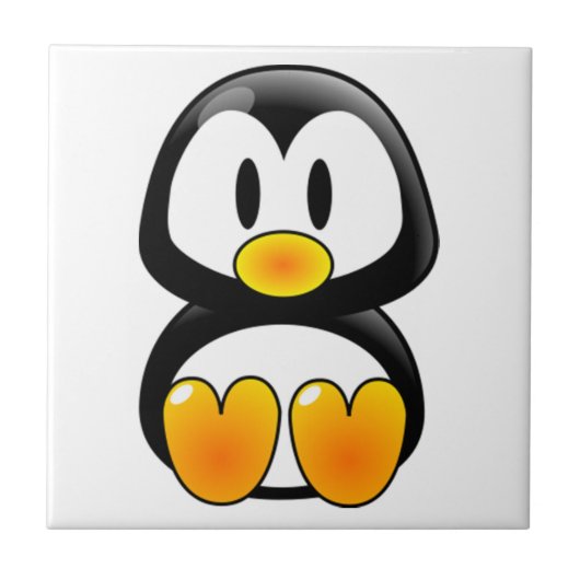 baby penguin tux tegel tegeltje (Voorkant)
