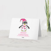 Baby Penguins Kerst Kaart (Achterkant)