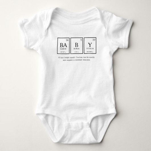 Baby Periodic Table Elements Chemie Custom Fun Romper (Voorkant)