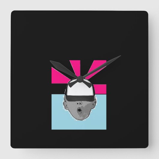 ~Baby Pet~ WALL CLOCK, AANPASSEN IT! Vierkante Klok (Voorkant)