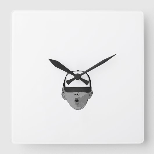 ~Baby Pet~ WALL CLOCK, AANPASSEN IT! Vierkante Klok (Voorkant)