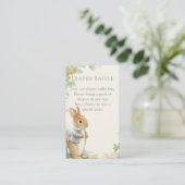 Baby Peter Konijn Tuin Luier Raffle Informatiekaartje (Staand voorkant)