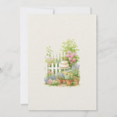 Baby Peter Rabbit Garden Baby shower Kaart (Achterkant)