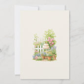 Baby Peter Rabbit Garden Baby shower Kaart (Achterkant)