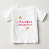 Baby/Peuter Daddy's Valentijn Meisje T-shirt (Voorkant)