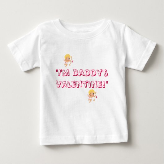 Baby/Peuter Daddy's Valentijn Meisje T-shirt (Voorkant)