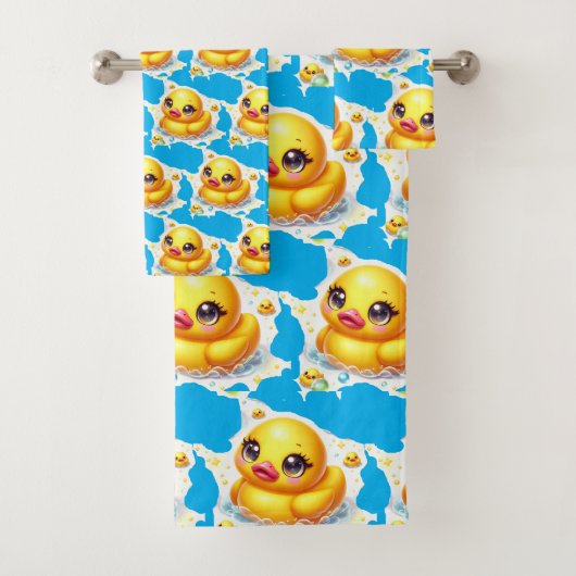 Baby & Peuter Rubber Duck Bad Handdoek Set  (Insitu)
