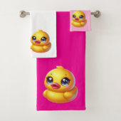 Baby & Peuter Rubber Ducky Bad Handdoek Set (Insitu)
