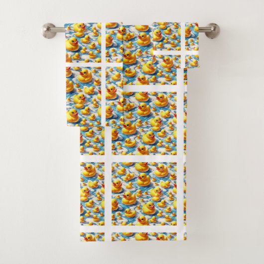 Baby & Peuter Rubber Ducky Bad Handdoek Set (Insitu)