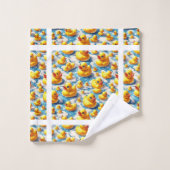Baby & Peuter Rubber Ducky Bad Handdoek Set (Wasdoekje)
