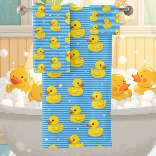 Baby & Peuter Rubber Ducky Bad Handdoek Set