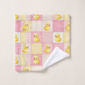 Baby & Peuter Rubber Eendje Bad Handdoek Set (Wasdoekje)