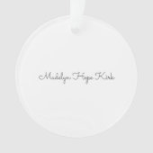 Baby PHOTO-aankondiging NAAM Tijdloze aandenken Ornament (voorkant)