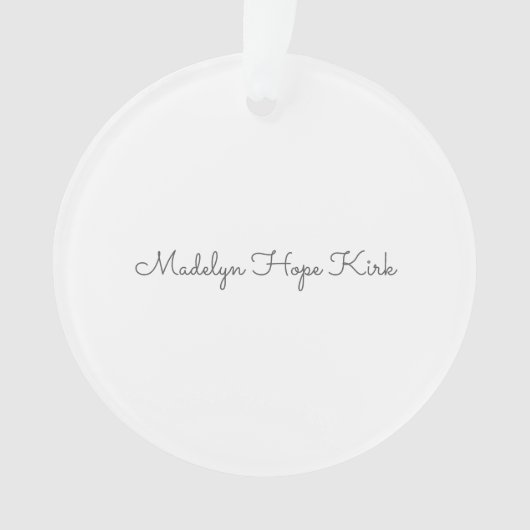 Baby PHOTO-aankondiging NAAM Tijdloze aandenken Ornament (voorkant)