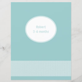 Baby Photo Album Divider Page - Blue Gingham