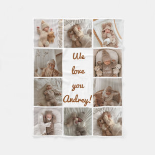 Baby Photo Collage Fleece Deken