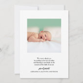 Baby Photo Collage Geboorteaankondiging Elegant Aankondiging (Achterkant)