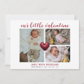 Baby Photo Collage Valentijns's geboorteaankondigi (Voorkant)