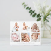 Baby Photo Collage Welkom Kaart (Staand voorkant)