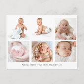 Baby Photo Collage Welkom Kaart (Voorkant)